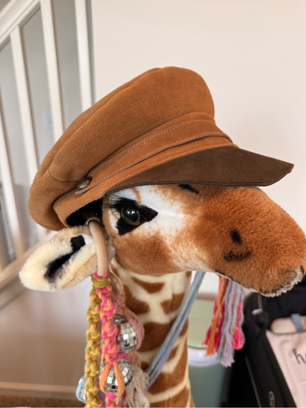 Lack Of Color Suede-Look Brown Tan Baker Boy Cap